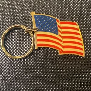American Flag Keychain (gold plated)